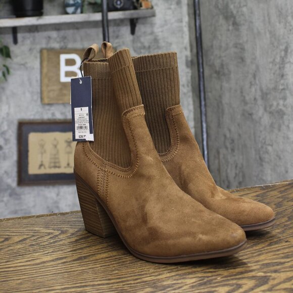 Universal Thread Womens Kinley Ankle Boots 88225775 Cognac Brown 9M - Picture 1 of 9